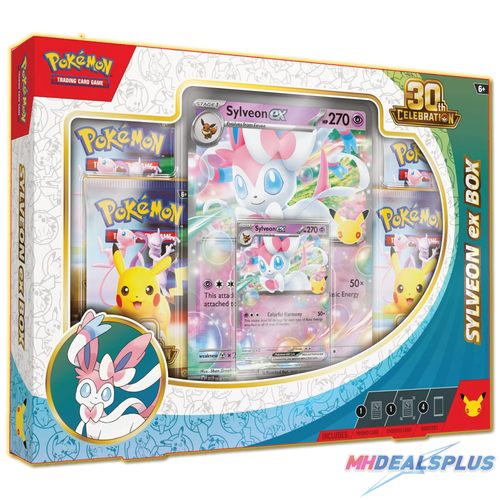 Pokemon 30th Celebration ex Box Set of 2 Greninja ex Sylveon ex Ravli
