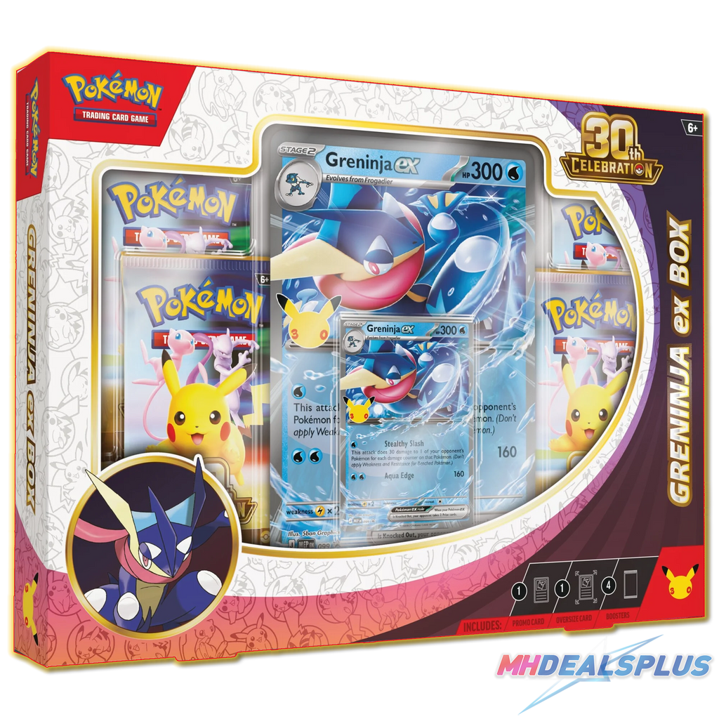 Pokemon 30th Celebration ex Box Set of 2 Greninja ex Sylveon ex Ravli