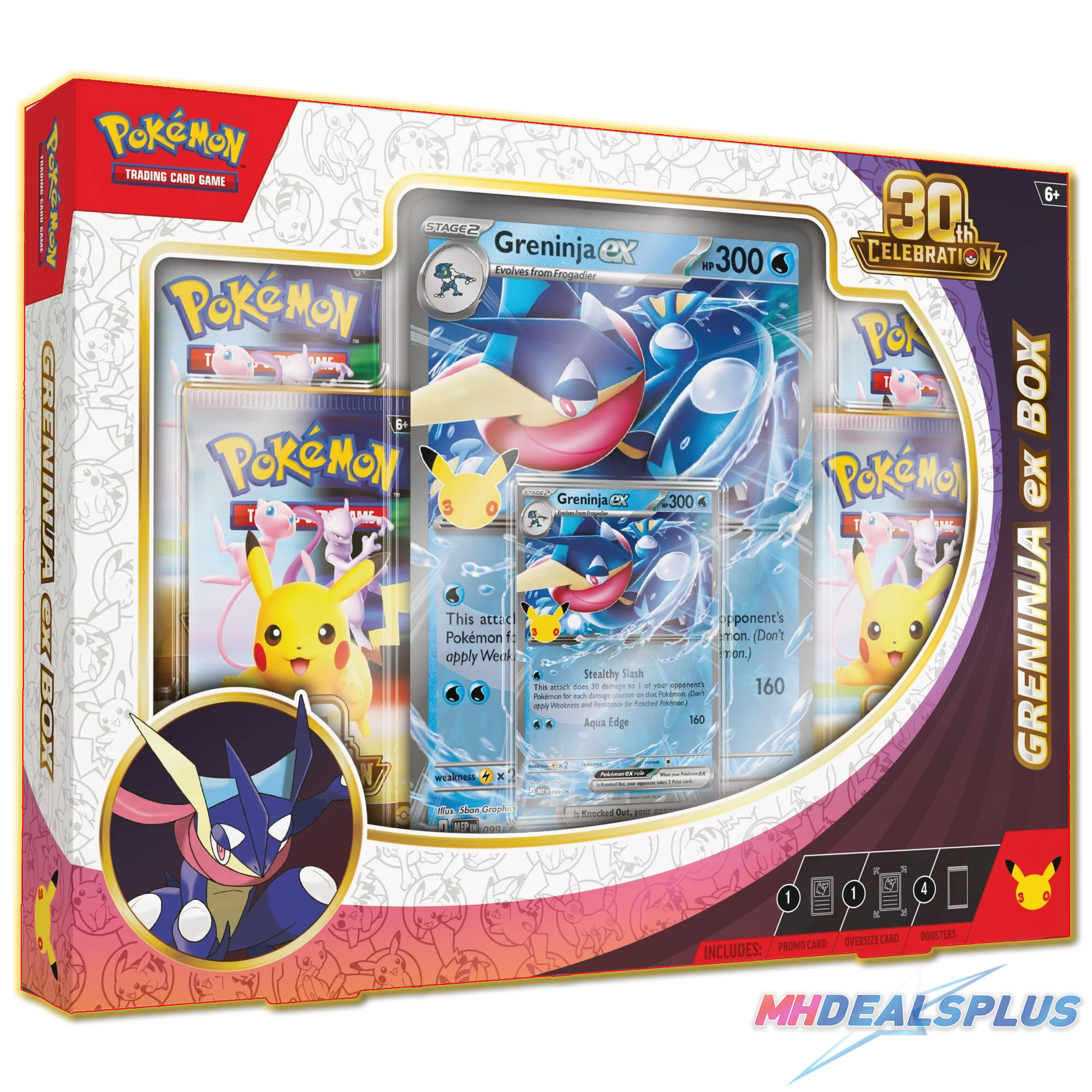 Pokemon 30th Celebration ex Box Set of 2 Greninja ex Sylveon ex Ravli