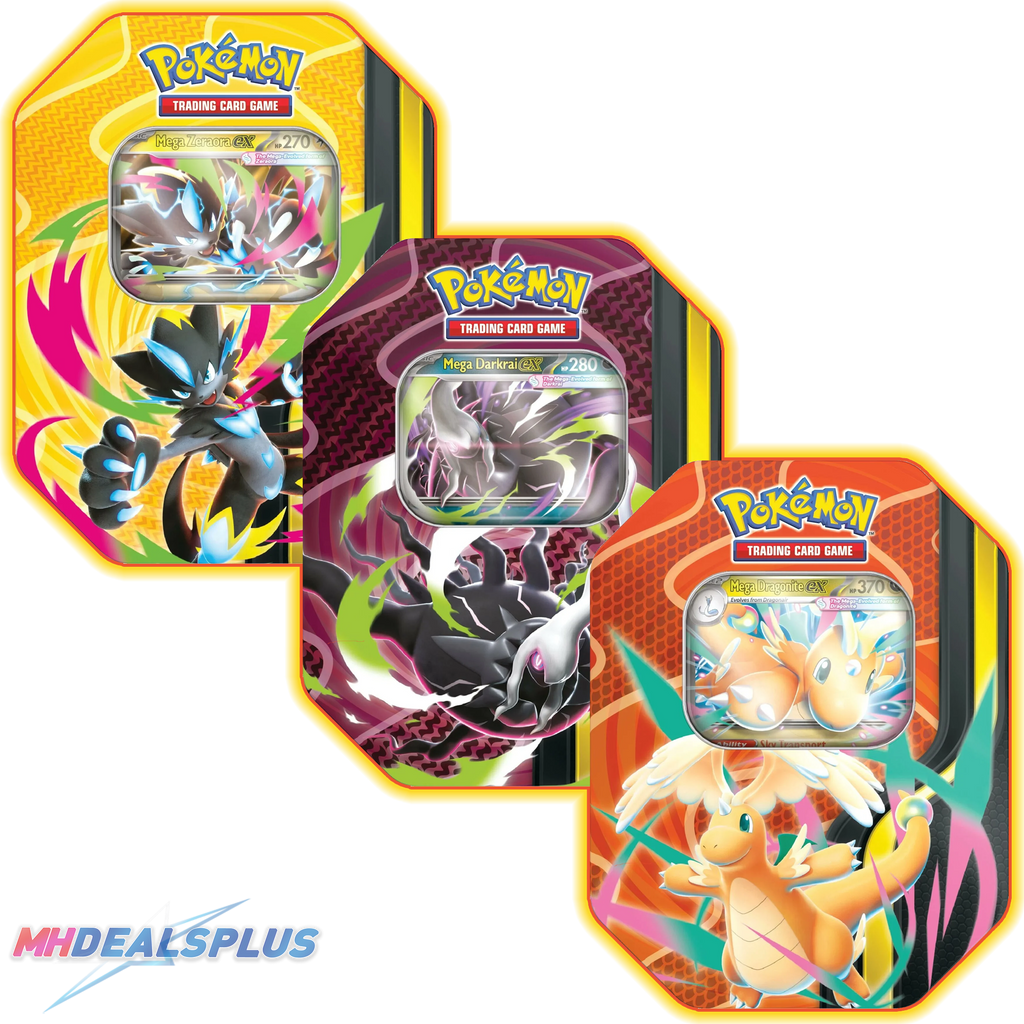 Pokemon Mega Forces Tin Set of 3 Ravli